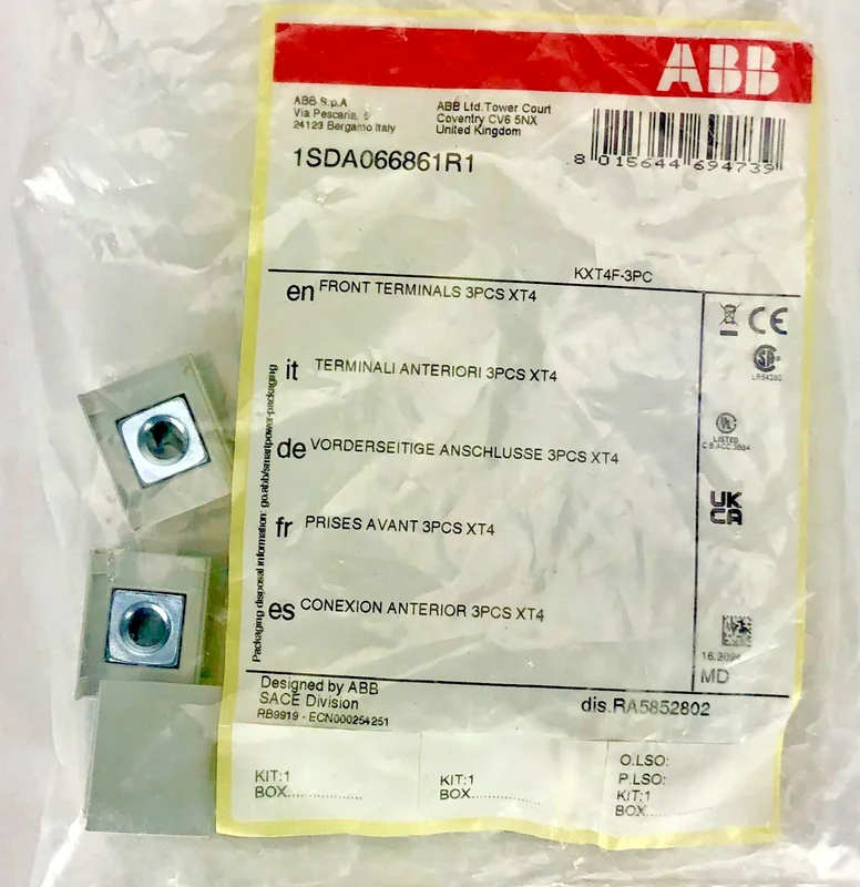 ABB SACE Tmax XT4 Front Termin